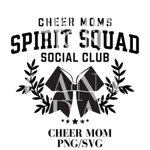 Cheer Mom PNG, Cheer Leader Moms Social Club png Cheer Mom SVG, téléchargement numérique instantané uniquement, Cheer Mom Svg, Coquette Cheer Spirit Squad Png