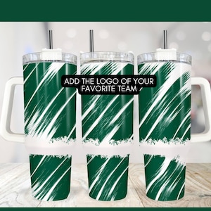 Tumbler personalizzato da 40 once con logo della squadra sportiva, hockey, football, baseball, sublimazione, New York Football League, SOLO DIGITALE istantaneo