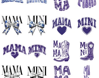 Coquette Aesthetic Mama and Mini Png Mommy and Me Coquette Svg Clipart Chinoiserie Bundle Mama png Mommy and Me Svg Design Download ONLY