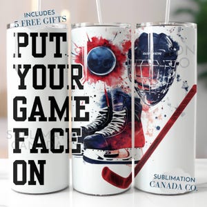 Hokej 20 Oz Tumbler Wrap, wszystko o tym Hokej 20 Oz Wrap Hokej Sublimacja Tumbler Design Pobierz TYLKO CYFROWE Sport Wrap