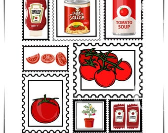 Summer Tomato Stamp Png Stamp Shirt Design Svg Clipart Vegetable Ketchup  Png Stamp Lemons Blueberry Svg, Farmers Market Design Download