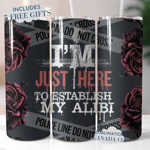 True Crime Murder Mystery 20 oz Skinny Tumbler Wrap Sublimation Design,True Crime Podcast Tumbler, Book Lovers Tumbler, Digital Download PNG