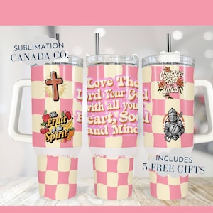 Christian Faith 40 Oz Tumbler Wrap,40 Oz Wrap Favorito Verso Bíblico Sublimación Tumbler Bible Wrap, Pastel Retro 40 Oz Wrap PNG DIGITAL SOLAMENTE