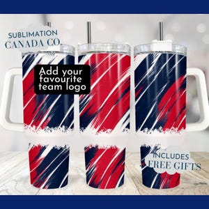 Benutzerdefinierte Sportmannschaft 40 Oz Tumbler Wrap, Hockey, Football, Baseball Logo Sublimationsbecher Florida Design Download PNG Instant NUR DIGITAL