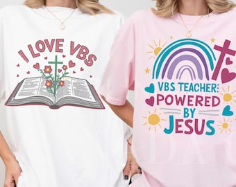 Ich liebe VBS PNG, Urlaub Bibel Schule PNG, Vbs Crew, Vbs Leiter Digitaler Download, Christliche Schule Sublimation, Powered by Jesus, Vbs 2024