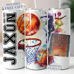 Emballage de basket-ball 20 oz à personnaliser, emballage de basket-ball personnalisé 20 oz gobelet sublimé pour basket-ball design NUMÉRIQUE UNIQUEMENT