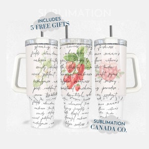 Strawberry 40 Oz Tumbler Wrap Bundle Spring Wraps Sublimation Digital Download Strawberry PNG Kawaii Floral Coquette Skeleton 40 Oz Wrap