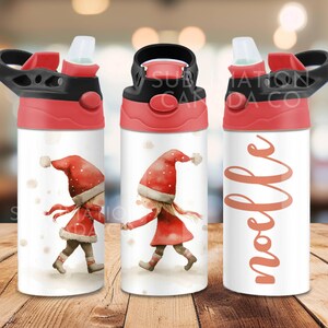 Envoltorios navideños de 12 oz para vasos personalizados con gnomos para niños para el invierno Envoltorios bonitos para vasos para niños de 12 oz DISEÑO DIGITAL SOLAMENTE Tapa abatible de 12 oz