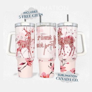 Girl's Hunt Too 40 Oz Tumbler Wrap,40 Oz Wrap Caza Sublimación Vaso Diseño Descarga Digital PNG Instant DIGITAL SOLAMENTE Caza Wrap Deer