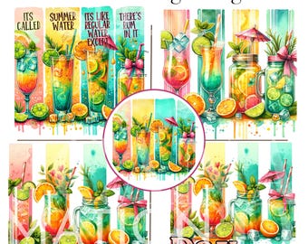 Brushstroke Summer Water Cocktail Png, Day Drinking Shirt Png, Funny Drinking Shirts Png, Vacation Png, Summer Drinks Png, Digital Download