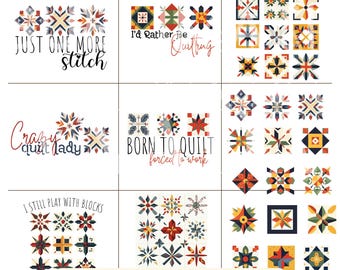 Funny Quilting Png Funny Quilt Block Clipart Bundle Quilters Png, Quilters Guild Svg, Quilting Quotes PNG Download ONLY Design Sublimation