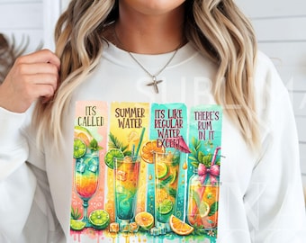 Brushstroke Summer Water Cocktail Png, Day Drinking Shirt Png, Funny Drinking Shirts Png, Vacation Png, Summer Drinks Png, Digital Download