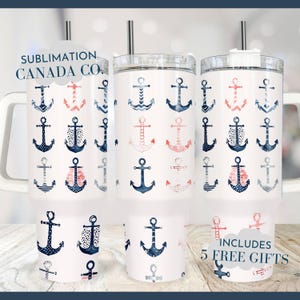 Envoltura para vaso con diseño de pescador, envoltura para vaso de 40 oz, envoltura para vaso con diseño de ancla, envoltura para vaso de sublimación de 40 oz, envoltura Beach Vibes de 40 oz, diseño de ancla oceánica en formato PNG