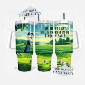 Divertido golf 40 Oz Tumbler Wrap, 40 Oz Wrap Golf Balls Diseño Sublimación Vaso Descargar PNG Instant DIGITAL SOLAMENTE Golf Tumbler Wrap png