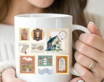 Real Estate Mug Design Svg Clipart Trendy Realtor Tote Bag png Real Estate Agent  Svg, Cute Stamp Design Download Houses Home Sweet Home png