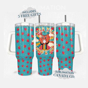 Strawberry 40 Oz Tumbler Wrap Mockup Bundle Spring Wraps Sublimation Digital Download Strawberry PNG Kawaii Coquette Skeleton 40 Oz Wrap