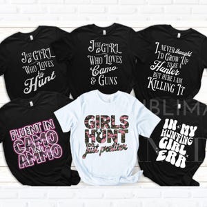 Mujeres cazando PNG, diseños de sublimación de camisetas de caza, SVG de caza, paquete de imágenes prediseñadas de chicas cazando, PNG de caza, SVG divertido de caza, solo descarga