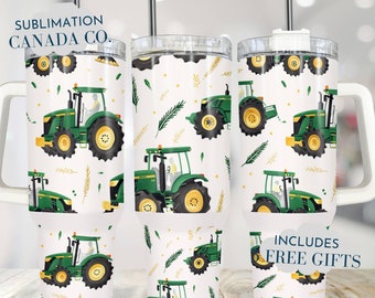 Miłośnik traktorów 40 uncji Tumbler Wrap, 40 uncji Wrap Farmer Harvest Sublimacja Tumbler Pobierz Png Natychmiast TYLKO CYFROWE Tractor Farm 40 uncji Png