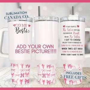 Bestie aanpasbare 40 oz beker wrap, coquette roze 40 oz wrap beste vriend sublimatie download offerte beste vriend png Instant ALLEEN DIGITAAL