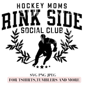 Hockey maman PNG, patinoire côté hockey mamans Social Club SVG hockey jpeg, téléchargement numérique instantané uniquement, drôle de hockey Png, sport de ligne latérale Png
