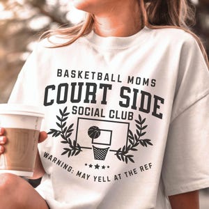 Basketbal moeder png, Court Side Social Club png basketbalnet jpeg, alleen instant digitale download, grappige basketbal png, zijlijn sport png