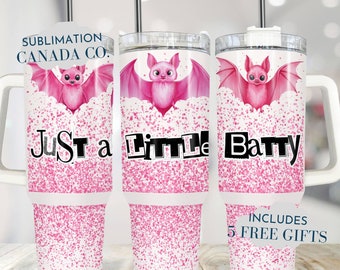Halloween Bats 40 Oz Tumbler Wrap, 40 Oz Wrap Coquette Halloween Sublimation Tumbler Download PNG Instant DIGITAL ONLY Funny Halloween Png