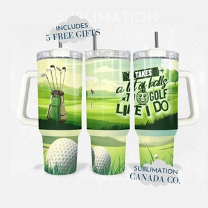 Divertido golf 40 Oz Tumbler Wrap, 40 Oz Wrap Golf Balls Diseño Sublimación Vaso Descargar PNG Instant DIGITAL SOLAMENTE Golf Tumbler Wrap png