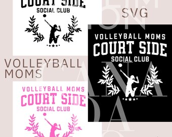 Volleyball Mom PNG,Court Side Social Club png Volleyball Net  jpeg,Instant Digital Download Only, Funny Volleyball Png,Side Line Sports Png