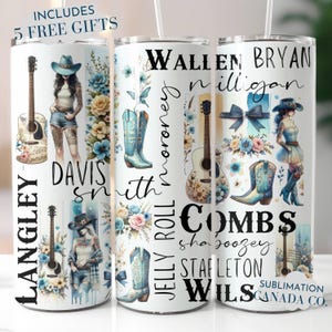 Countryzangers 20 Oz Tumbler Wrap, 20 Oz Wrap Country Stars png Coquette Guitar Sublimatie Tumbler Download PNG Instant ALLEEN DIGITAAL