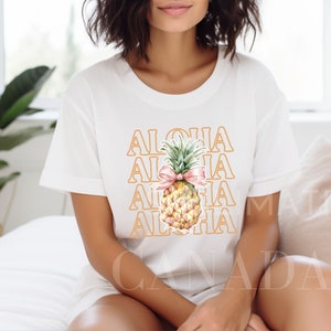 Aloha png, Pineapple Png, Pineapple Svg, Coquette Aesthetic, Vacation Png, Summer Fruit Png Design Download Only Clipart Shirt Sublimation