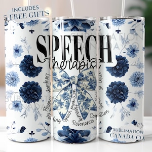 Bloemen logopedist wrap png 20 oz Wildflower taal beker wrap digitaal ontwerp alleen wrap coquette logopedie png 20 oz beker
