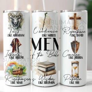 Christian Men Tumbler Wrap Png 20 Oz Men of the Bible Tumbler Wrap Design digitale Solo Bible Wrap Download Man of God Png 20 Oz Tumbler Wrap