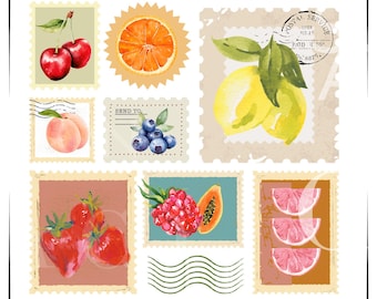 Sommer Obst Stempel Png Stempel Shirt Design Clipart Obst Erdbeere Kirsche png Stempel Zitronen Blaubeere Plotter, Farmers Market Design Download