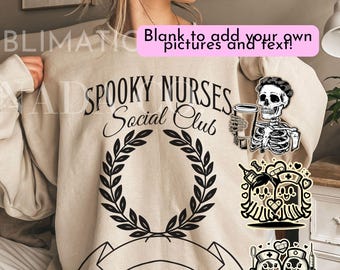NICU Nurse Halloween Boo Crew Png, PEDS Nurse Halloween Coquette Social Club PNG, Nurse Design Spooky Nurse Neonatal Icu Squad Sublimation
