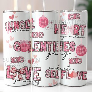 Valentijnsdag beker wrap png, Galentines bende png 20 oz beker wrap, 20 oz beker wrap coquette valentijn strik sublimatie downloaden