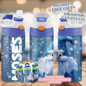 Envoltorio navideño de 12 oz para niños, envoltorios para vasos con el pequeño gnomo de mamá para el invierno, lindos envoltorios para vasos para niños, 12 oz, SOLO DISEÑO DIGITAL, tapa abatible de 12 oz