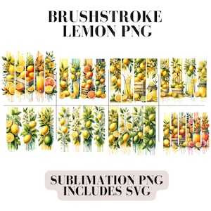 Brushstroke Lemon Png, Lemonade Summer Shirt Png, Brushstroke Lemons Shirts Png, Summer Fruit Png, Summer Drinks Png, Digital Download Only