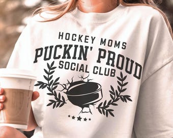 Hockey Mom PNG, Puckin Proud Hockey Moms Social Club SVG Hockey jpeg,Instant Digital Download Only, Funny Hockey Png, Side Line Sports Png