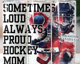 Envoltura para vaso de 20 oz de Hockey Mom, envoltura azul y roja de Hockey de 20 oz Diseño de sublimación para vaso de Hockey Descarga DIGITAL SOLAMENTE Envoltura para vaso de Hockey Mom