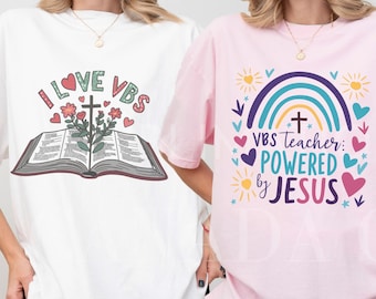 Ich liebe VBS PNG, Urlaub Bibel Schule PNG, Vbs Crew, Vbs Leiter Digitaler Download, Christliche Schule Sublimation, Powered by Jesus, Vbs 2024