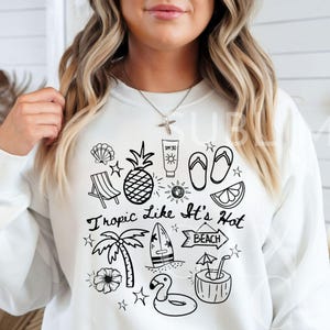 Doodle Design Tropical Png, Beach Life Mug Svg Clipart Vacation Shirt Png Ocean Doodle Svg, Doodle Art Tropical Day Drinking Design Download