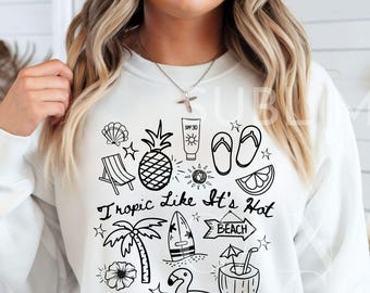 Doodle Design Tropical Png, Beach Life Mug Svg Clipart Vacation Shirt Png Ocean Doodle Svg, Doodle Art Tropical Day Drinking Design Download