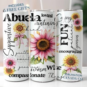 Abuela Sunflower Wrap Png 20 Oz Coquette Sunflower Tumbler Wrap Digital Only Wrap Download Coquette Abuela Word Design Png 20 Oz Tumbler png