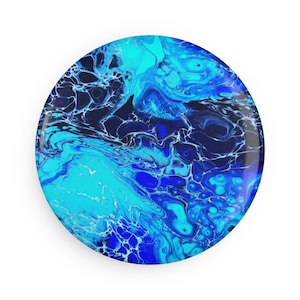 Colorful Abstract Button Magnet Set - Ocean-Inspired Decorative Magnets for Home or Office