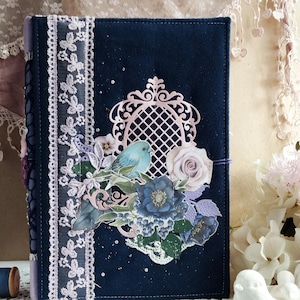 Junk Journal vintage Vogel | Shabby Chic Notizbuch | Junk Journal handgefertigt | Kunsttagebuch | Geschenk für Frauen |