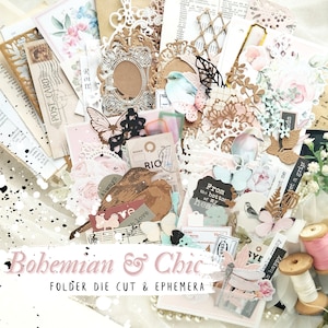 Chemise prédécoupée de 100 pièces/fabrication de cartes/journal indésirable/collage éphémère | Jeu de pièces découpées | journalisation | Scrapbooking | Découpe à la main