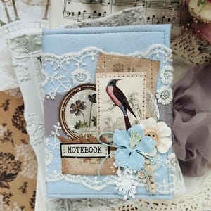 ЖуррINAOL ручнок боконировыlaube А6: trinkt с изобржением винanceжных пPTиц, кружевные kleidchen