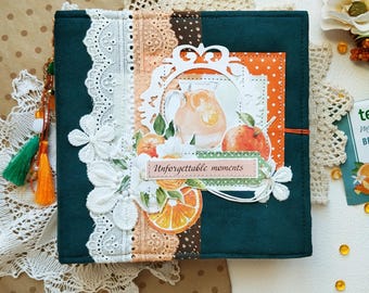 Recept Junk Journal, Citrus Recept Junk Journal, Handgemaakt Memory Book, Vintage Keuken Scrapbook Cadeau, Citrus Junk Journal, Cadeau voor haar