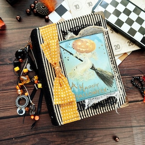 Handmade Halloween Junk Journal: Spooky A6 Memory Keeper