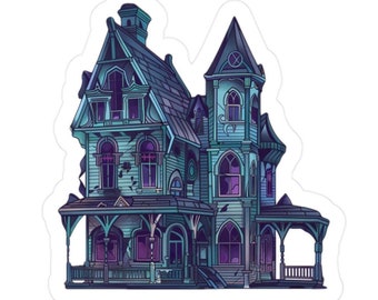 Blue and Purple Haunted Victorian